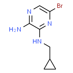 ChemSpider 2D Image | 6-Bromo-N2-(cyclopropylmethyl)pyrazine-2,3-diamine | C8H11BrN4