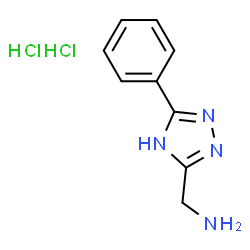 ChemSpider 2D Image | 1-(3-Phenyl-1H-1,2,4-triazol-5-yl)methanamine dihydrochloride | C9H12Cl2N4