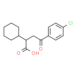 ChemSpider 2D Image | 4-(4-Chlorophenyl)-2-cyclohexyl-4-oxobutanoic acid | C16H19ClO3