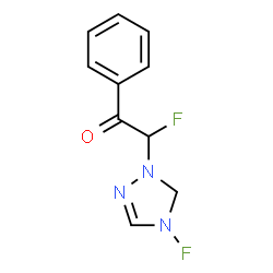 ChemSpider 2D Image | 2-Fluoro-2-(4-fluoro-4,5-dihydro-1H-1,2,4-triazol-1-yl)-1-phenylethanone | C10H9F2N3O