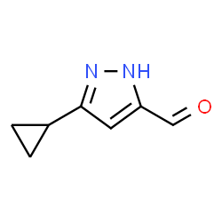 ChemSpider 2D Image | 3-Cyclopropyl-1H-pyrazole-5-carbaldehyde | C7H8N2O
