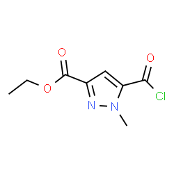 ChemSpider 2D Image | ETHYL 5-(CARBONOCHLORIDOYL)-1-METHYLPYRAZOLE-3-CARBOXYLATE | C8H9ClN2O3
