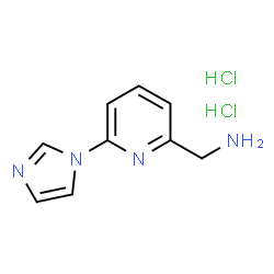 ChemSpider 2D Image | 1-[6-(1H-Imidazol-1-yl)-2-pyridinyl]methanamine dihydrochloride | C9H12Cl2N4