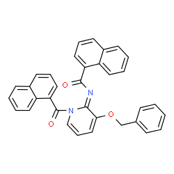 ChemSpider 2D Image | N-[(2Z)-3-(Benzyloxy)-1-(1-naphthoyl)-2(1H)-pyridinylidene]-1-naphthamide | C34H24N2O3