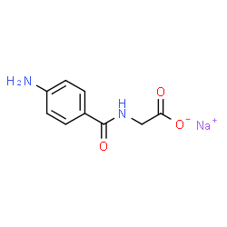 ChemSpider 2D Image | Sodium [(4-aminobenzoyl)amino]acetate | C9H9N2NaO3