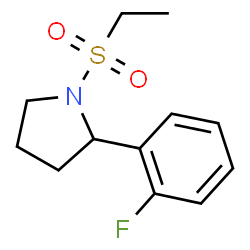 ChemSpider 2D Image | 1-(Ethylsulfonyl)-2-(2-fluorophenyl)pyrrolidine | C12H16FNO2S