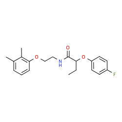 ChemSpider 2D Image | N-[2-(2,3-Dimethylphenoxy)ethyl]-2-(4-fluorophenoxy)butanamide | C20H24FNO3