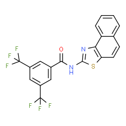 ChemSpider 2D Image | N-(Naphtho[1,2-d][1,3]thiazol-2-yl)-3,5-bis(trifluoromethyl)benzamide | C20H10F6N2OS