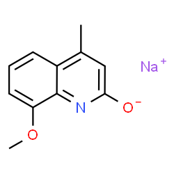ChemSpider 2D Image | Sodium 8-methoxy-4-methyl-2-quinolinolate | C11H10NNaO2