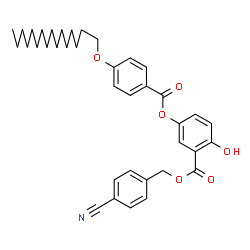 ChemSpider 2D Image | 4-Cyanobenzyl 5-{[4-(hexadecyloxy)benzoyl]oxy}-2-hydroxybenzoate | C38H47NO6