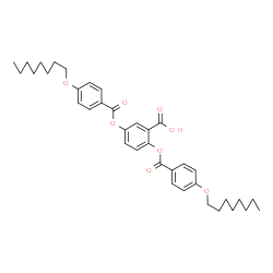 ChemSpider 2D Image | 2,5-Bis{[4-(octyloxy)benzoyl]oxy}benzoic acid | C37H46O8