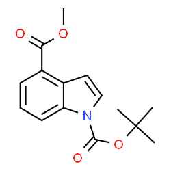 ChemSpider 2D Image | 1-tert-Butyl 4-methyl 1H-indole-1,4-dicarboxylate | C15H17NO4