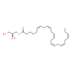 ChemSpider 2D Image | (2S)-2,3-Dihydroxypropyl (6Z,9Z,12Z,15Z,18Z,21Z)-6,9,12,15,18,21-tetracosahexaenoate | C27H42O4