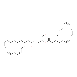 ChemSpider 2D Image | (2S)-1-Hydroxy-3-[(9Z,12Z,15Z)-9,12,15-octadecatrienoyloxy]-2-propanyl (6Z,9Z,12Z)-6,9,12-octadecatrienoate | C39H64O5