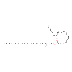 ChemSpider 2D Image | (2S)-1-Hydroxy-3-(icosanoyloxy)-2-propanyl (4Z,7Z,10Z,13Z,16Z)-4,7,10,13,16-docosapentaenoate | C45H78O5