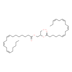ChemSpider 2D Image | (2S)-3-Hydroxy-2-[(6Z,9Z,12Z,15Z)-6,9,12,15-octadecatetraenoyloxy]propyl (8Z,11Z,14Z)-8,11,14-icosatrienoate | C41H66O5