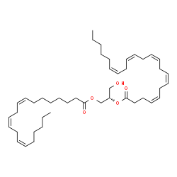 ChemSpider 2D Image | (2S)-1-Hydroxy-3-[(8Z,11Z,14Z)-8,11,14-icosatrienoyloxy]-2-propanyl (4Z,7Z,10Z,13Z,16Z)-4,7,10,13,16-docosapentaenoate | C45H72O5