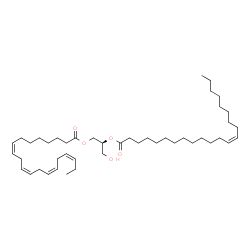 ChemSpider 2D Image | (2S)-1-Hydroxy-3-[(8Z,11Z,14Z,17Z)-8,11,14,17-icosatetraenoyloxy]-2-propanyl (13Z)-13-docosenoate | C45H78O5