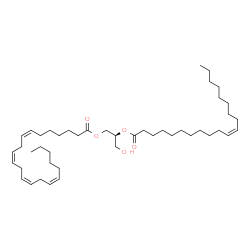 ChemSpider 2D Image | (2S)-3-Hydroxy-2-[(11Z)-11-icosenoyloxy]propyl (7Z,10Z,13Z,16Z)-7,10,13,16-docosatetraenoate | C45H78O5