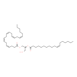 ChemSpider 2D Image | DG(22:5(4Z,7Z,10Z,13Z,16Z)/18:1(11Z)/0:0) | C43H72O5