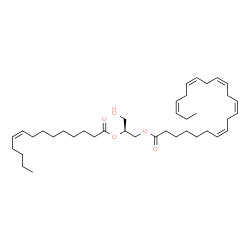 ChemSpider 2D Image | (2S)-3-Hydroxy-2-[(9Z)-9-tetradecenoyloxy]propyl (7Z,10Z,13Z,16Z,19Z)-7,10,13,16,19-docosapentaenoate | C39H64O5