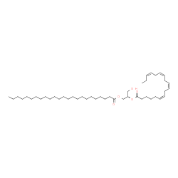 ChemSpider 2D Image | (2S)-3-Hydroxy-2-[(6Z,9Z,12Z,15Z)-6,9,12,15-octadecatetraenoyloxy]propyl tetracosanoate | C45H80O5