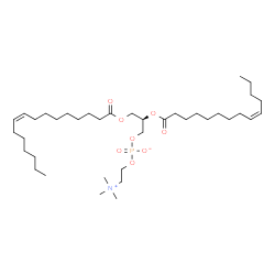 ChemSpider 2D Image | 1-[(9Z)-hexadecenoyl]-2-[(9Z)-tetradecenoyl]-sn-glycero-3-phosphocholine | C38H72NO8P