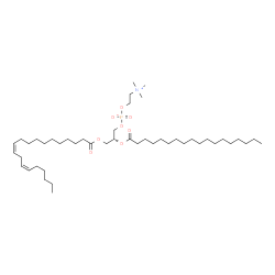 ChemSpider 2D Image | (2R)-3-[(11Z,14Z)-11,14-Icosadienoyloxy]-2-(stearoyloxy)propyl 2-(trimethylammonio)ethyl phosphate | C46H88NO8P