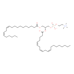 ChemSpider 2D Image | (2R)-3-[(11Z,14Z)-11,14-Icosadienoyloxy]-2-[(5Z,8Z,11Z)-5,8,11-icosatrienoyloxy]propyl 2-(trimethylammonio)ethyl phosphate | C48H86NO8P