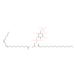 ChemSpider 2D Image | (2R)-3-[(Hydroxy{[(1S,5R)-2,3,4,6-tetrahydroxy-5-(phosphonooxy)cyclohexyl]oxy}phosphoryl)oxy]-2-(stearoyloxy)propyl (11Z,14Z)-11,14-icosadienoate | C47H88O16P2