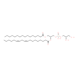 ChemSpider 2D Image | 1-hexadecanoyl-2-(9Z,12Z-octadecadienoyl)-sn-glycero-3-phospho-(1'-sn-glycerol) | C40H75O10P