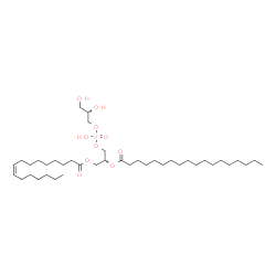 ChemSpider 2D Image | 1-palmitoleoyl-2-stearoyl-sn-glycero-3-phospho-(1'-sn-glycerol) | C40H77O10P