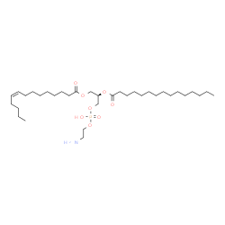ChemSpider 2D Image | (5Z,17R)-23-Amino-20-hydroxy-20-oxido-14-oxo-15,19,21-trioxa-20lambda~5~-phosphatricos-5-en-17-yl pentadecanoate | C34H66NO8P