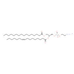 ChemSpider 2D Image | 2-Ammonioethyl (2R)-2-[(9Z)-9-hexadecenoyloxy]-3-(palmitoyloxy)propyl phosphate | C37H72NO8P