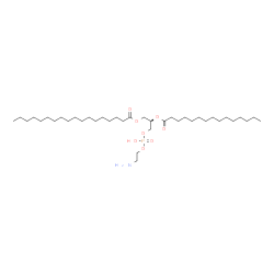 ChemSpider 2D Image | (2R)-3-{[(2-Aminoethoxy)(hydroxy)phosphoryl]oxy}-2-(pentadecanoyloxy)propyl stearate | C38H76NO8P