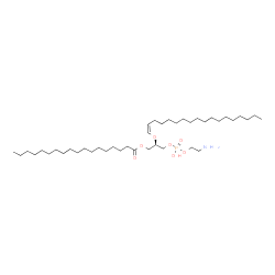 ChemSpider 2D Image | (2R)-3-{[(2-Aminoethoxy)(hydroxy)phosphoryl]oxy}-2-[(1Z)-1-octadecen-1-yloxy]propyl stearate | C41H82NO7P