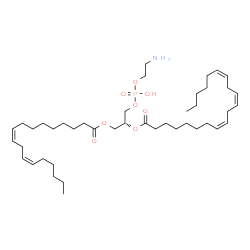 ChemSpider 2D Image | (6Z,9Z,21R)-27-Amino-24-hydroxy-24-oxido-18-oxo-19,23,25-trioxa-24lambda~5~-phosphaheptacosa-6,9-dien-21-yl (8Z,11Z,14Z)-8,11,14-icosatrienoate | C43H76NO8P
