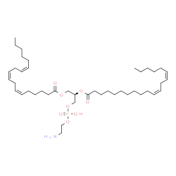 ChemSpider 2D Image | (6Z,9Z,12Z,21R)-27-Amino-24-hydroxy-24-oxido-18-oxo-19,23,25-trioxa-24lambda~5~-phosphaheptacosa-6,9,12-trien-21-yl (11Z,14Z)-11,14-icosadienoate | C43H76NO8P