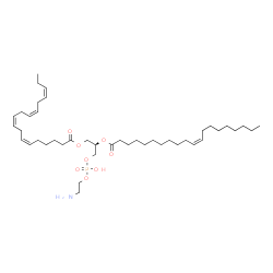 ChemSpider 2D Image | (3Z,6Z,9Z,12Z,21R)-27-Amino-24-hydroxy-24-oxido-18-oxo-19,23,25-trioxa-24lambda~5~-phosphaheptacosa-3,6,9,12-tetraen-21-yl (11Z)-11-icosenoate | C43H76NO8P