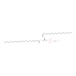 ChemSpider 2D Image | (2R)-3-{[(2-Aminoethoxy)(hydroxy)phosphoryl]oxy}-2-[(1Z)-1-octadecen-1-yloxy]propyl icosanoate | C43H86NO7P