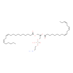 ChemSpider 2D Image | (2R)-3-{[(2-Aminoethoxy)(hydroxy)phosphoryl]oxy}-2-[(9Z,12Z,15Z)-9,12,15-octadecatrienoyloxy]propyl (11Z,14Z)-11,14-icosadienoate | C43H76NO8P