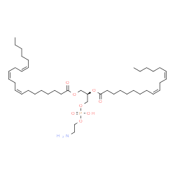 ChemSpider 2D Image | (2R)-3-{[(2-Aminoethoxy)(hydroxy)phosphoryl]oxy}-2-[(9Z,12Z)-9,12-octadecadienoyloxy]propyl (8Z,11Z,14Z)-8,11,14-icosatrienoate | C43H76NO8P