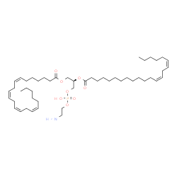 ChemSpider 2D Image | (2R)-3-{[(2-Aminoethoxy)(hydroxy)phosphoryl]oxy}-2-[(13Z,16Z)-13,16-docosadienoyloxy]propyl (7Z,10Z,13Z,16Z)-7,10,13,16-docosatetraenoate | C49H86NO8P