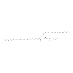 ChemSpider 2D Image | (2R)-3-{[(2-Aminoethoxy)(hydroxy)phosphoryl]oxy}-2-[(1Z)-1-octadecen-1-yloxy]propyl tetracosanoate | C47H94NO7P