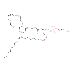 ChemSpider 2D Image | (9Z,17Z,21R)-27-Amino-24-hydroxy-24-oxido-19,23,25-trioxa-24lambda~5~-phosphaheptacosa-9,17-dien-21-yl (4Z,7Z,10Z,13Z,16Z)-4,7,10,13,16-docosapentaenoate | C45H78NO7P
