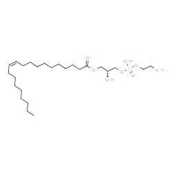 ChemSpider 2D Image | (2R)-3-{[(2-Aminoethoxy)(hydroxy)phosphoryl]oxy}-2-hydroxypropyl (11Z)-11-icosenoate | C25H50NO7P
