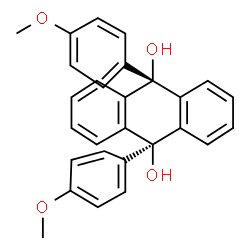 ChemSpider 2D Image | 9,10-Bis(4-methoxyphenyl)-9,10-dihydro-9,10-anthracenediol | C28H24O4