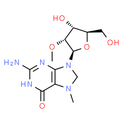 ChemSpider 2D Image | 7,2′-O-dimethylguanosine | C12H19N5O5