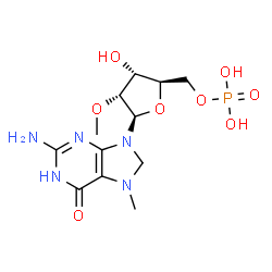 ChemSpider 2D Image | 7,2′-O-dimethylguanosine 5′-monophosphate | C12H20N5O8P