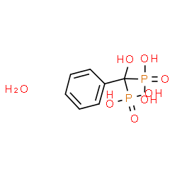 ChemSpider 2D Image | rac-(hydroxy(phenyl)methylene)diphosphonic acid monohydrate | C7H12O8P2